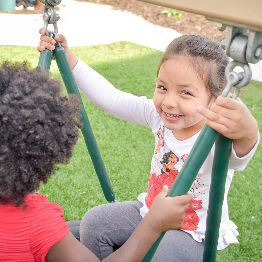 Girl on a swing